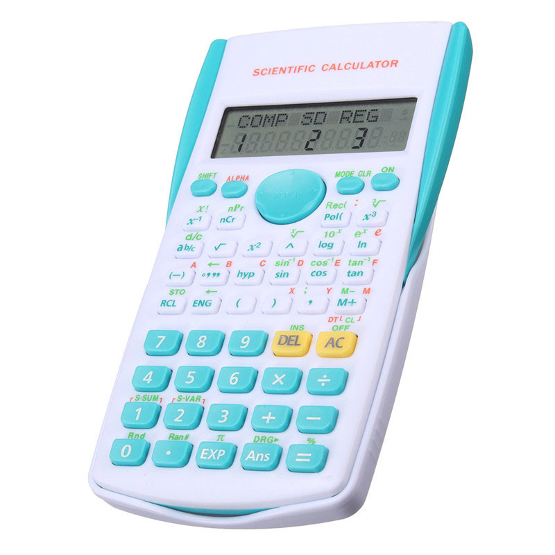 Freeship Scientific Calculator Portable Electronic Calculadora Cientifica Students Function Supplies 12 Digital Counter Office