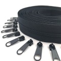 10 Meters Zipper by the Yard Nylon Coil Zippers with 20pcs Zipper Slider for purses, bags and other sewing projects