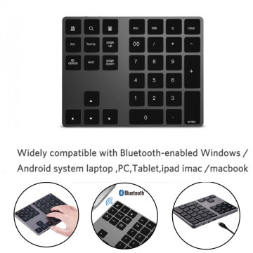 EPULA клавиатура Wireless Bluetooth 34 Keys Numeric Keypad Number Pad Keyboard For Apple Mac-book Mini Cute number teclado