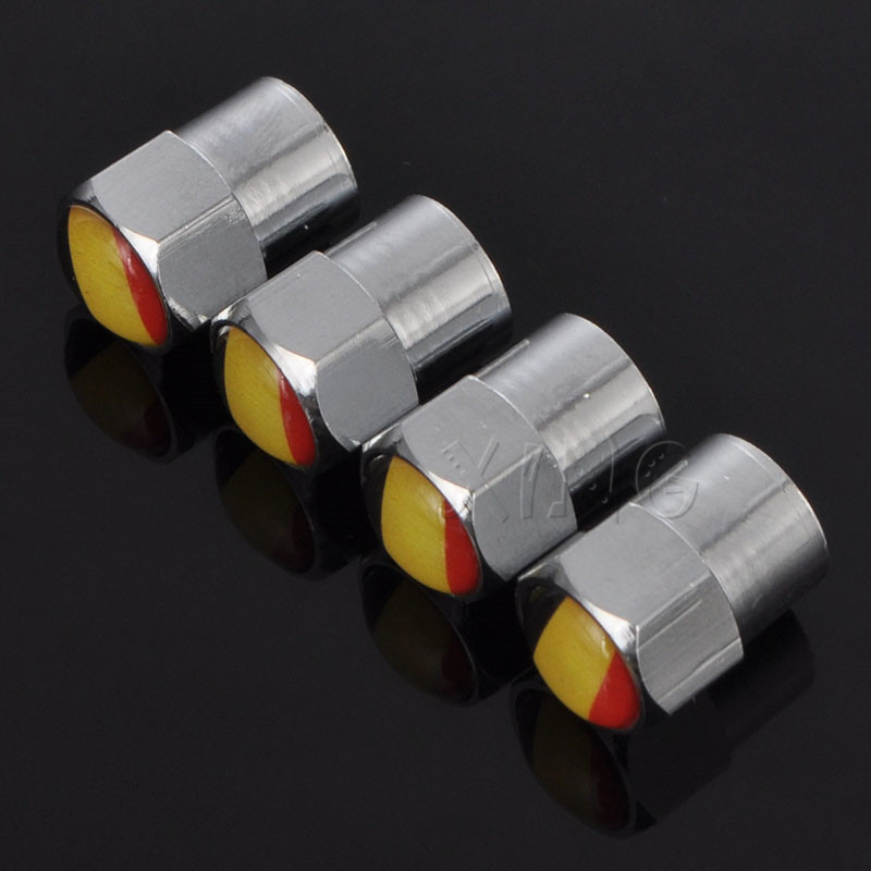 4pcs/set Belgium Universal Car Tyre Air Valve Caps Bicycle Tire Valve Cap Auto Wheel Styling For Opel Mazda Renault Toyota Honda