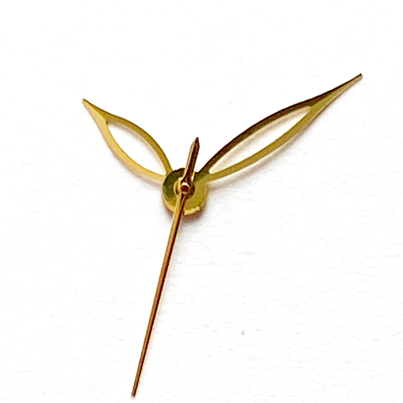 polished leaf watch hands 