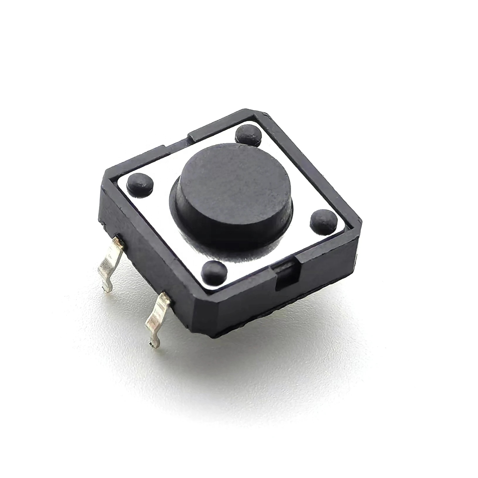 TACT SWITCH 12X12mm 4P H=5.0mm Black Handle DIP