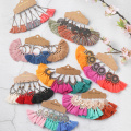 Bohemia Big Tassel Earring Sets Vintage Ethnic Bright Colors Long Fringe Earrings Set for Women Girl Statement Jewelry Gifts