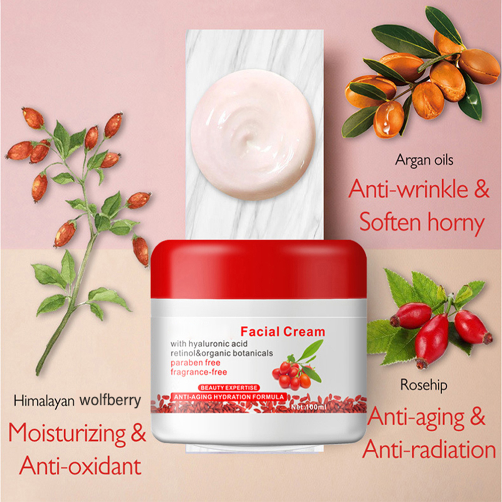 Goji Cream Wolfberry Night Cream+Eye Cream Anti-wrinkle Face Cream Tightening Goji Berries Skin Eye Care Day and Night