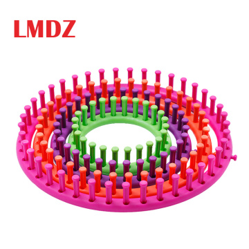 LMDZ 4 Size Round Knitter Looms DIY Tool Kit Plastic Round Circle Creative Hat Scarf Sweater Circle Loom Hand Knitting Knit Loom