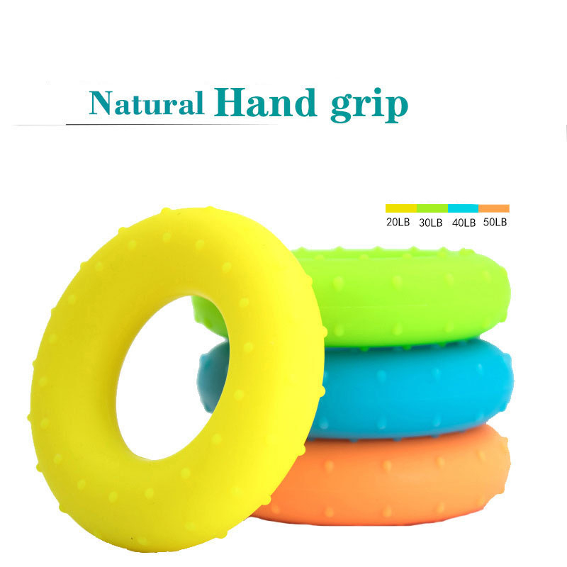 Silica Gel Portable Hand Grip Gripping Ring Carpal Expander Finger Trainer Grip Strength Rehabilitation Massage Ring Ball