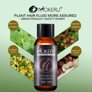 Mokeru 1pc 30ml Natural organic anti hair loss products baldness treatment hair growth agent herbal hair regrowth oil for man