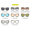 New Fashion Big Frame Sunglasses Men Square Metal Sun Glasses Women Retro Sun Glasses Vintage High Quality Gafas Oculos De Sol