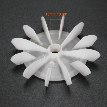 Uxcell 1Pcs 120x15mm/140x16mm/140x18mm/148x20mm D Shaft Replacement White Plastic 6/12 Impeller Motor Fan Vane for Home DIY