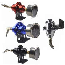 Universal Adjustable Aluminum Fuel Pressure Regulator With Gauge Kit Black Red Silver Blue