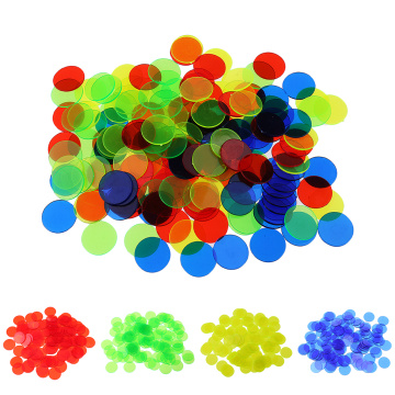 100x 19mm Plastic Poker Game Counter Bingo Casino Chips Kids Play Toys Gift for Classroom and Carnival Bingo Games