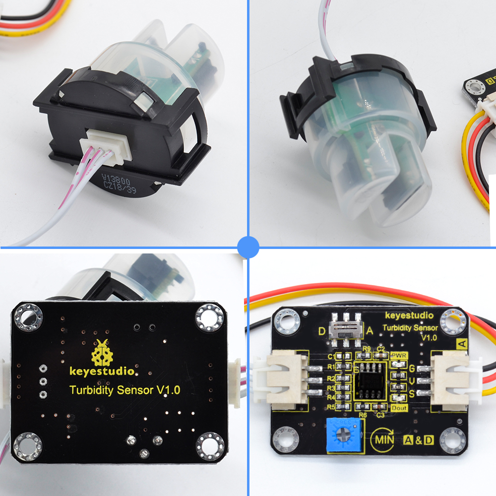 Keyestudio Turbidity Sensor V1.0 With Wires for Arduino Water Testing