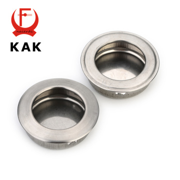 10PCS KAK 35mm Cabinet Hidden Handles Stainless Steel Invisible Handle Circle Drawer Wardrobe Knobs For Furniture Hardware