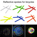 Bicycle Reflector 12Pcs Bicycle Mountain Riding Wheel Rim Spoke Mount Clip Tube Warning Light Strip Reflective bicycle spokes