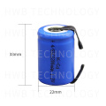 15PCS/lot Ni-Cd 1.2V 2200mAh 4/5 SubC Sub 4/5SC Rechargeable Battery with Tab - Blue Power tools battery Free shipping