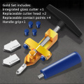 Alloy Tile Glass Cutter Manual Tile Mirrors Cutter Glass Cutters Set Ceramic Tile Opener Tile Tools Glass Cutter Tool Multitools