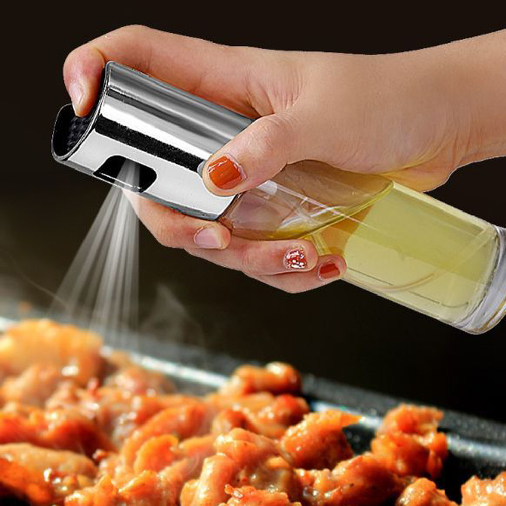 100ML Leakproof stainless steel olive oil sprayer oil spray bottle kitchen seasoning soy sauce barbecue bottle MJ1111