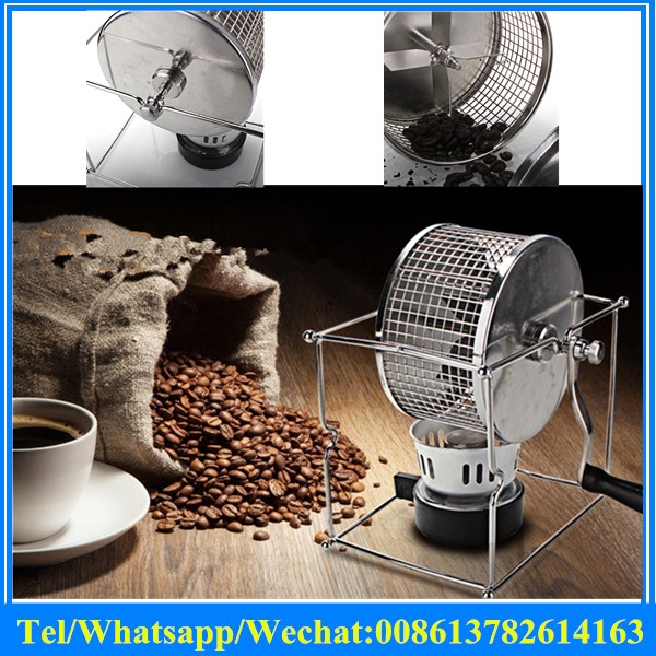stainless steel mini manual coffee bean roasting machine Small home coffee bean roaster / coffee machine baked beans