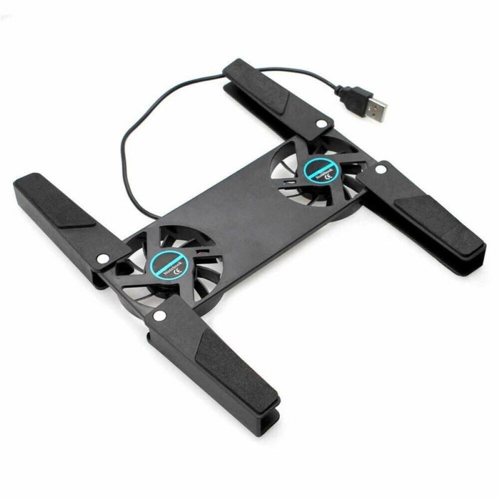 2 Fans Foldable Laptop Cooling Cooler Pad Stand USB Powered For Laptop Notebook Octopus USB Double Cooling Fan