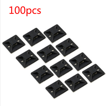 Holder Organizer Adhesive Mounting Squares Multipurpose Management Wire Clamp Professional Clips Fixed Practical Cable Tie Mount