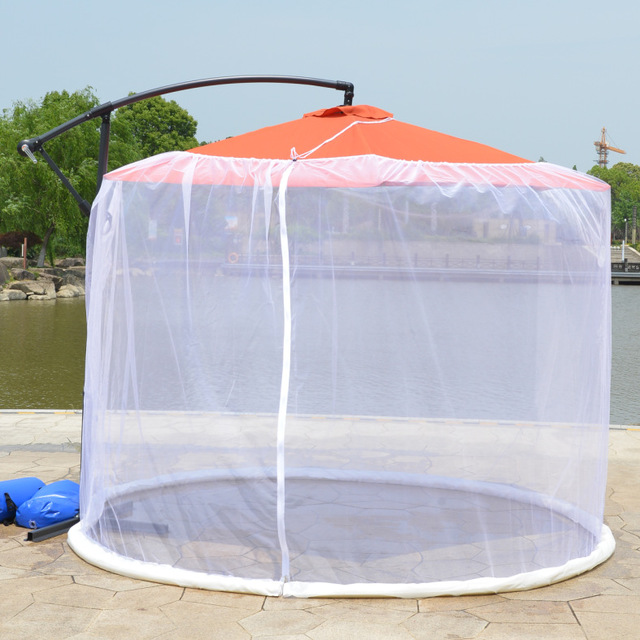 Courtyard Net Cover Sunshade Mosquito Mosquito Outdoor Straight Umbrella Net Gauze Cover Black White Mosquito Net