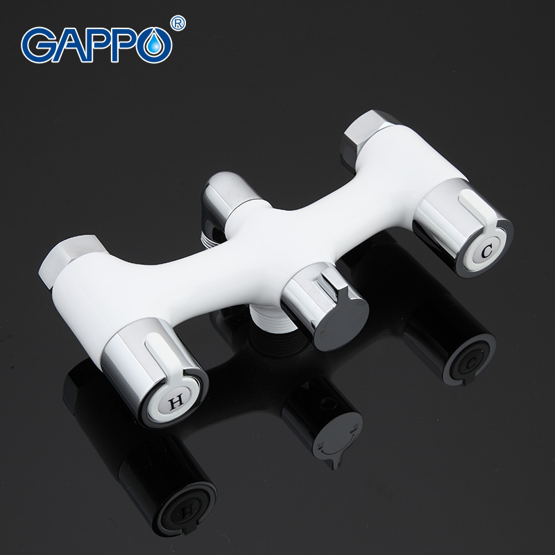 GAPPO white Bathtub faucet rainfall bath tub taps bathroom sink faucet Brass shower mixer tap wall mount bath shower faucet set