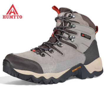 HUMTTO Brand Waterproof Hiking Shoes Men Sneakers Leather Tactical hunting Boots Male Winter Trekking Sport Climbing Mens Shoes