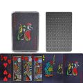 Black PVC Poker Waterproof Plastic Playing Cards Party Board Game Scrub Poker