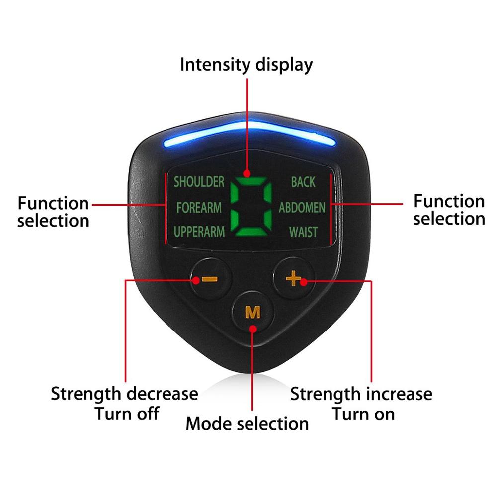 Body Slimming Massager Digital Display Muscle Trainer Fitness Abdominal Muscle Training Stimulator Device Vibration Rechargeable