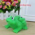 Cute Baby rattle Bath toys Squeeze animal Rubber toy 4 PCS Green frog BB Bathing water toy Race Squeaky Classic Toys Baby gift