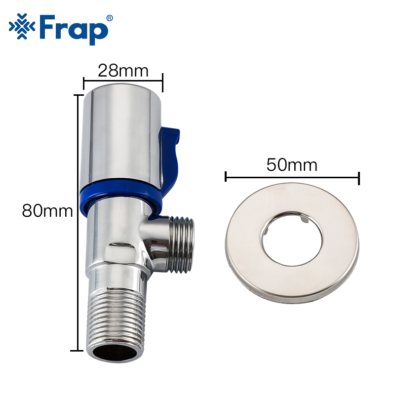 Frap Universal Triangle Valve Angle Valve Bathroom Accessories Electroplate Filling Valves for Toilet Water Heater F7303