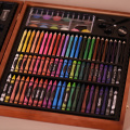 148pcs Deluxe Art Set for Kids with Wooden Case Color Markers Pencils Crayons Oil Pastels Water-color Painting Supplies