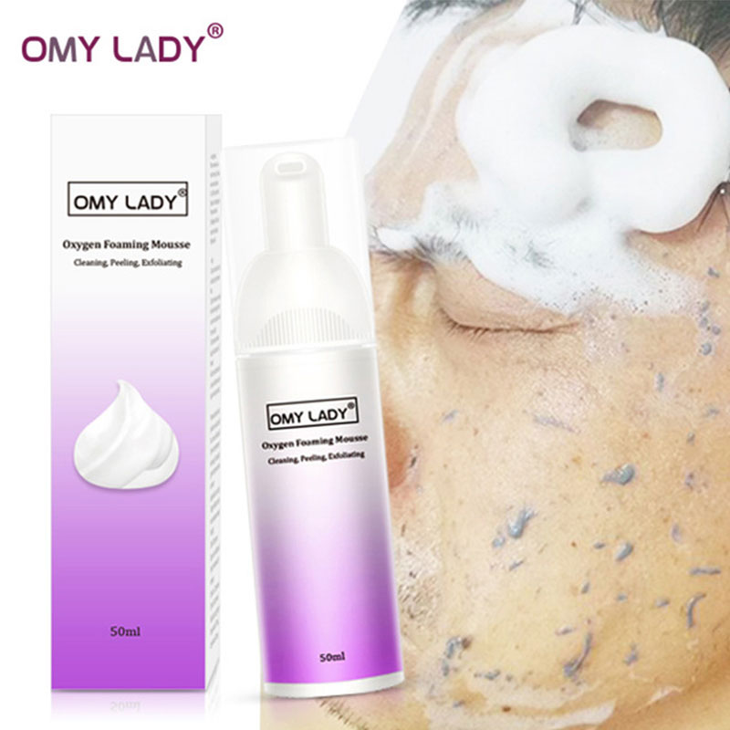 OMY LADY Oxygen Foaming Mousse Face Cleanser Deep Cleansing Face Cleanser Moisturizing Oil Control Shrink Pores Remove Blackhead