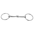 Horse Mouth Loose Horse Mouth Bit Horse Mouth Piece Link Snaffle Horse Bit Silver Stainless Steel Equestrian Pony Bit Mouth Size