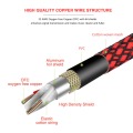 Bochara Guitar instrument Cable 1/4 Inch 6.35mm TS to 6.35mm TS OFC Audio Cable Foil+Braided Shielded 2m 3m 5m 10m