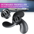 Aluminum Alloy Propeller 7.4 x 5.7 Marine Propeller For Nissan Tohatsu Evinrude Johnson 2.2-3.3HP R Rotation Black 3 Blades