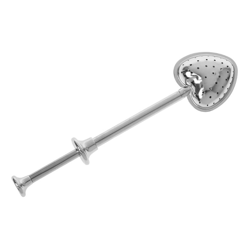 Heart Shape Stainless Steel Loose Leaf Tea Infuser Spoon Strainer Filter Herbal Spice With Long Handle