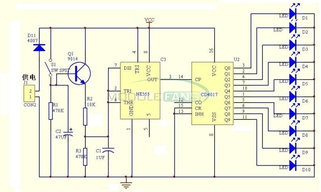 NE555 CD4017 Bricolaje Trousse Electronica Production Lucky Rotary Suite Components 3.5-6V Wheel Of Fortune