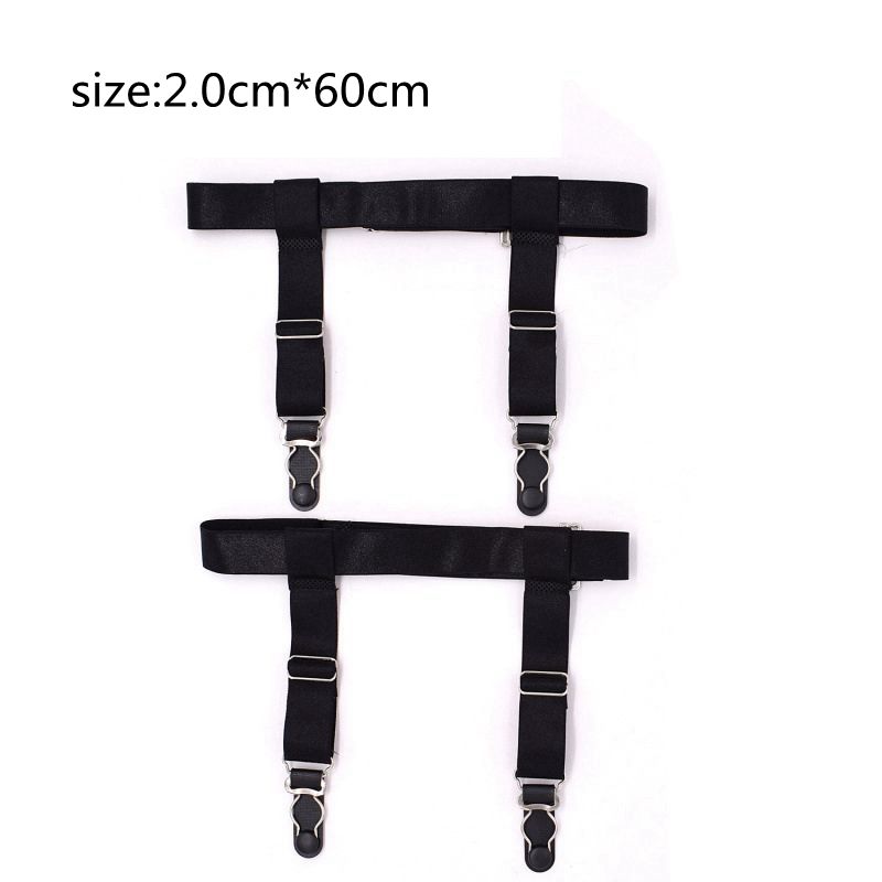 AEbone Sock Suspenders For Men Two Clip Socks Garter Black Elastic Suspensorio Sus01