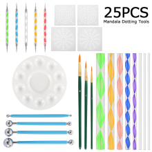 25pcs Mandala Dotting Tools Professional Nail Art Tool Swirl Marbleizing Steel Dotting Pen Beauty Supplies Nails Beads Pen