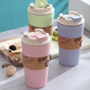 Creative Coffee Bottle Mugs BPA Free Bamboo Water Bottle Travel Portable Tea Milk Bottle Drinkware 420ML