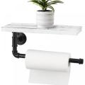 Bathroom Toilet Paper Holder with Phone Shelf