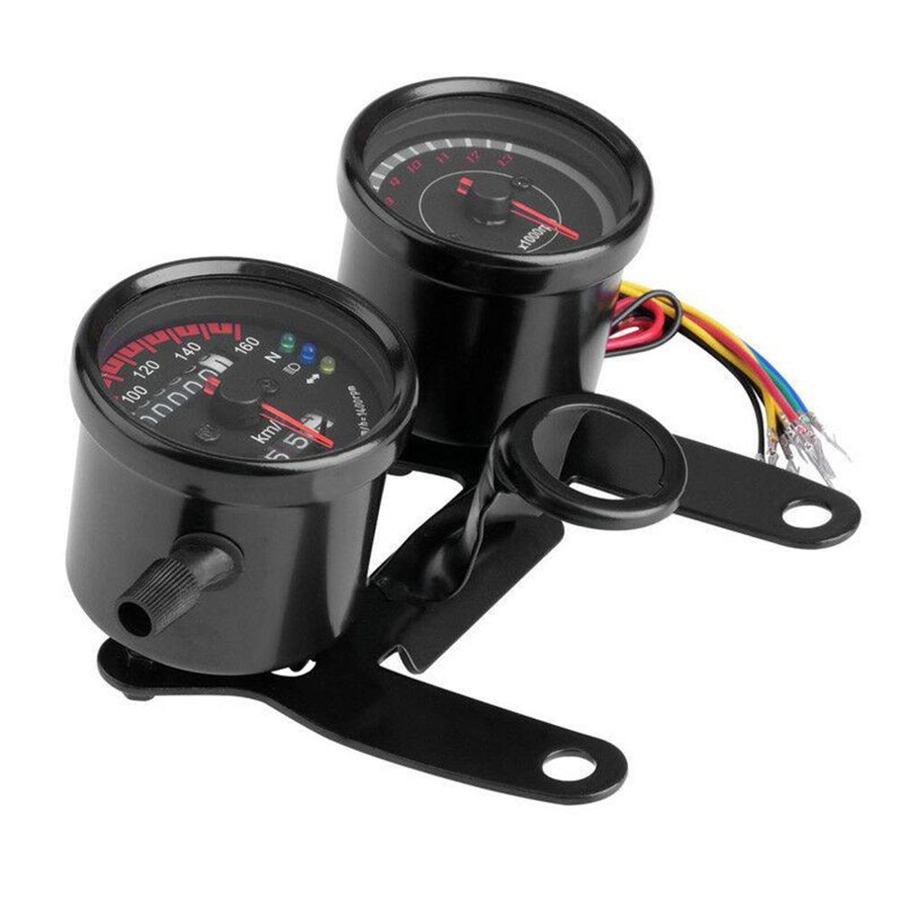 Cafe Racer Motorcycle Odometer Speedmeter Tachometer LED Speed Meter Motorbike Odometer Speedometer Tachometer