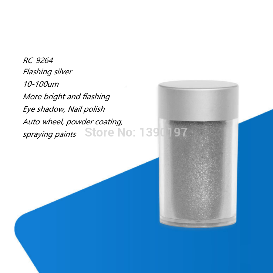 Silver gray pearlescent pigment flashing aluminum silver 9264 Mica Powder for paint and cosmetics