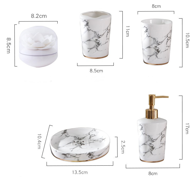 Lmitation Marble 360ML Soap Dispenser Ceramic Bathroom Accessories Lotion Essence Gel bottle Liquid Soap Dispenser for Kitchen B