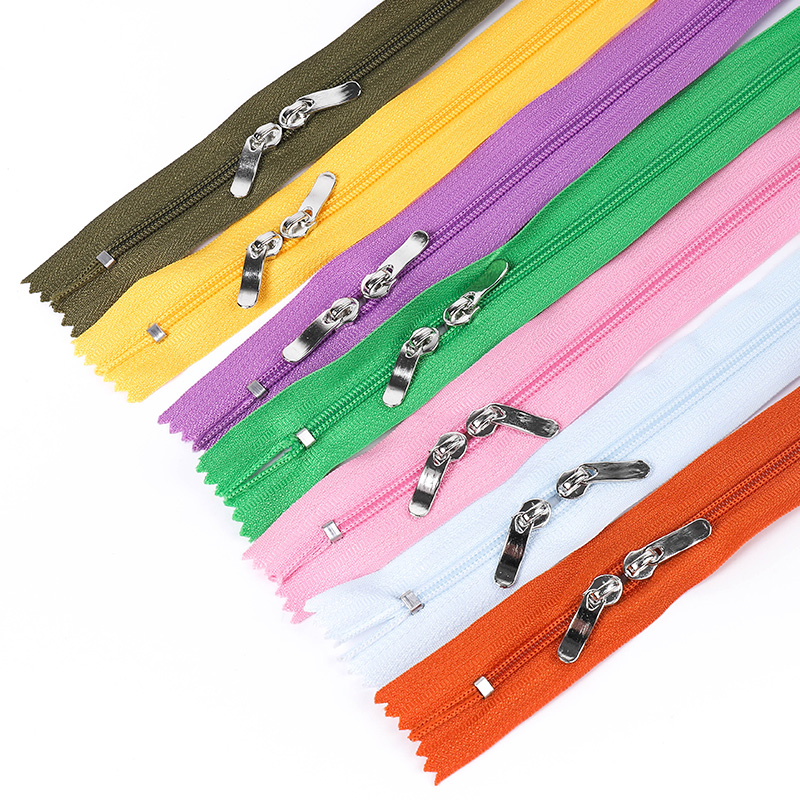 3# Quilt Zippers Nylon 100/120/150 Cm Double Sliders Closed End Colorful Zipper for Sewing Quilt Cover Craft