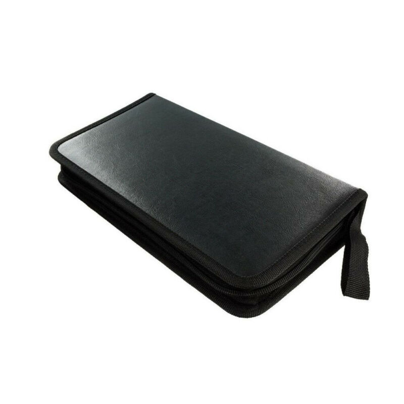 80 Sleeve CD DVD Blu Ray Disc Carry Case Holder Bag Wallet Storage Ring Binder