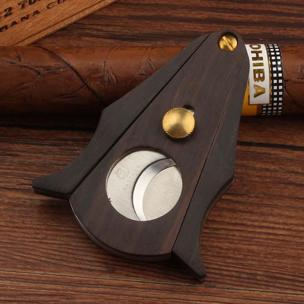 GALINER Cigar Cutter Stainless Steel Pocket Sigaar Guillotine Cutting Wood For Cohiba Cutter Cigar Accessories W/ Gift Box