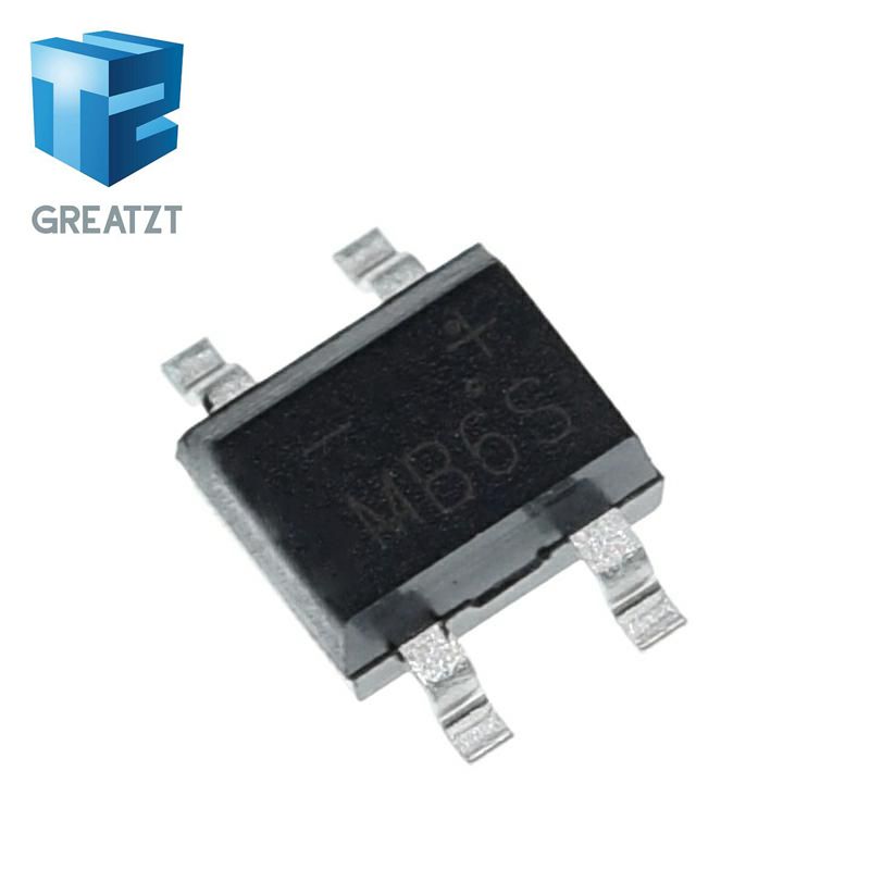 GREATZT 10pcs 600V 0.5A SOP-4 SMD rectifier diode bridge mb6s