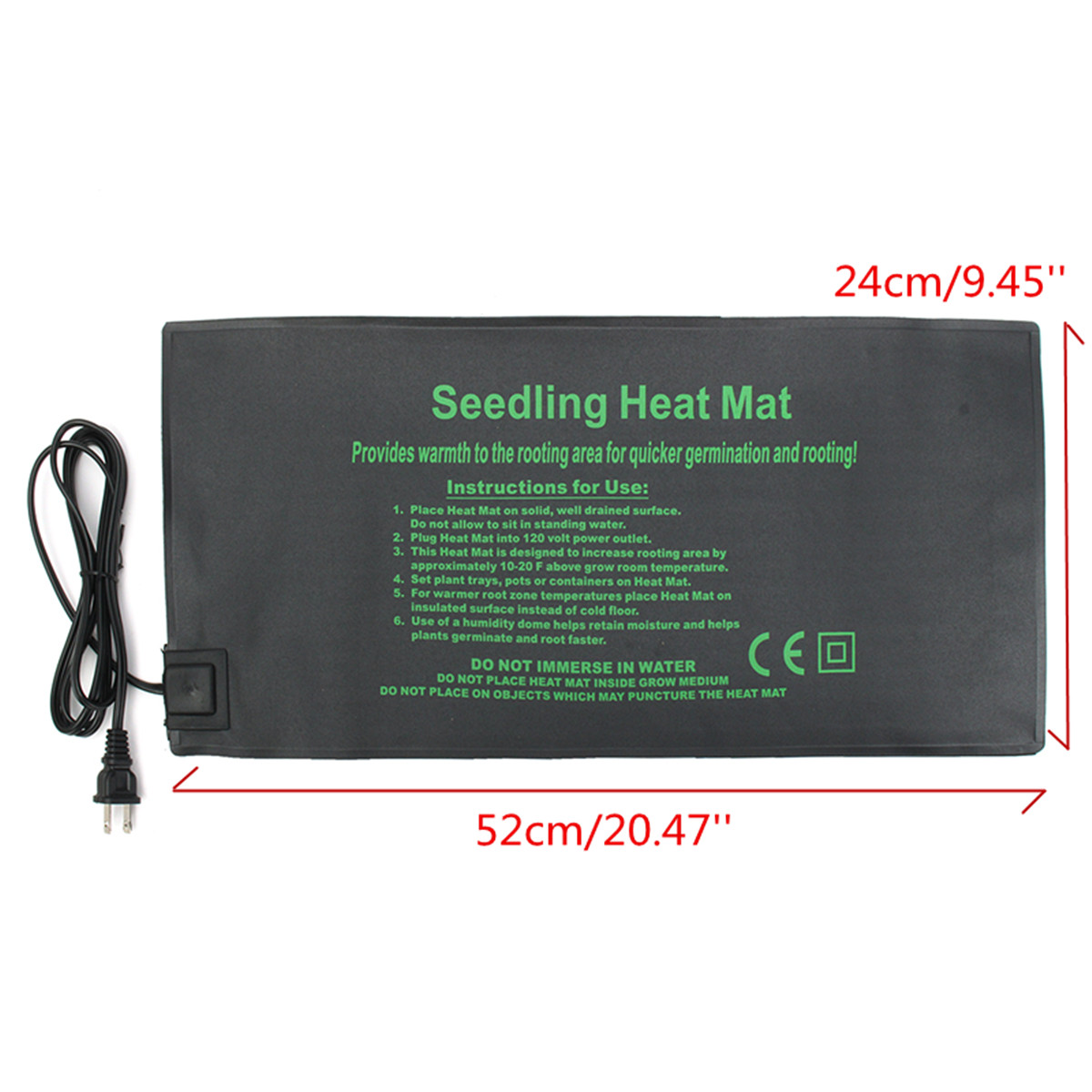 Seedling Heat Mat Plant Seed Germination Propagation Clone Starter Warm Pad Mat 24x52cm Vegetable Flowers Garden Tool Supplies
